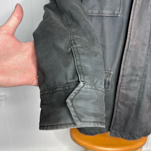 American Eagle Black Sherpa Lined Military Jacket - Canvas barn chore - Picture 8 of 12